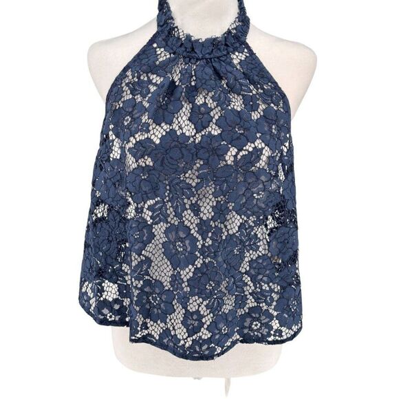 Free People Tops - Free People Womens Halter Lace Top Sweet Meadow Dreams In Blue Sz S